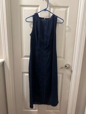 Abercrombie & Fitch dark blue denim Midi Dress